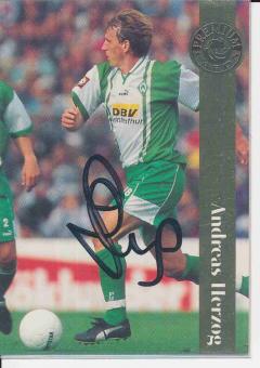 Andreas Herzog  SV Werder Bremen  Panini Bundesliga Card orig. signiert 