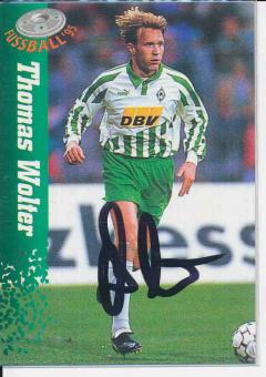 Thomas Wolter  SV Werder Bremen Panini Bundesliga Card original signiert 