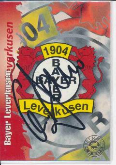 Christoph Daum  Bayer 04 Leverkusen Panini Bundesliga Card original signiert 