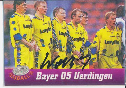 Claus Dieter Wollitz  Bayer 05 Uerdingen  Panini Bundesliga Card original signiert 