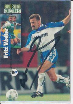 Fritz Walter  Arminia Bielefeld  Panini Bundesliga Card original signiert 