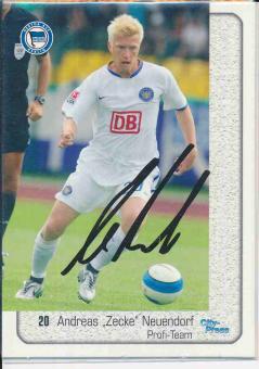 Andreas Neuendorf   Hertha BSC Berlin  Panini Bundesliga Card original signiert 
