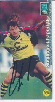 Stephane Chapuisat  Borussia Dortmund  Panini Bundesliga XXL Card original signiert 