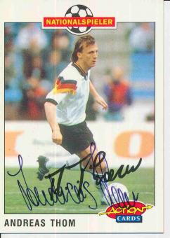 Andreas Thom  DFB  Panini Bundesliga Card original signiert 