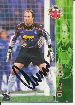 Oliver Reck  SV Werder Bremen  Panini Card original signiert 
