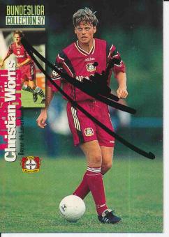 Christian Wörns  Bayer 04 Leverkusen  Panini Card original signiert 