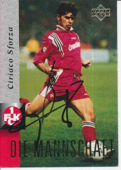 Ciriaco Sforza  FC Kaiserslautern  Panini Card original signiert 