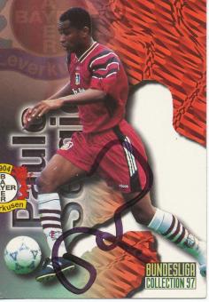 Paulo Sergio  Bayer 04 Leverkusen  Panini Card original signiert 