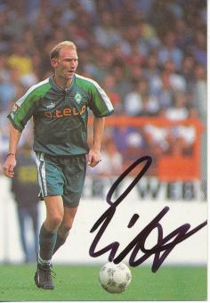 Dieter Eilts  SV Werder Bremen  Panini Card original signiert 