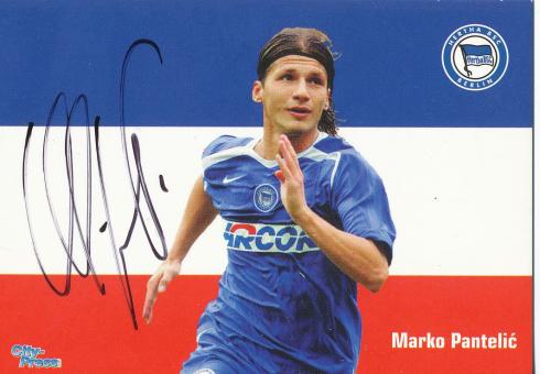 Marko Pantelic  Hertha BSC Berlin  Panini Card original signiert 
