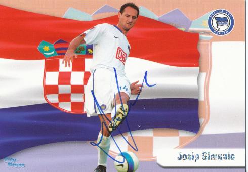 Josip Simunic  Hertha BSC Berlin  Panini Card original signiert 