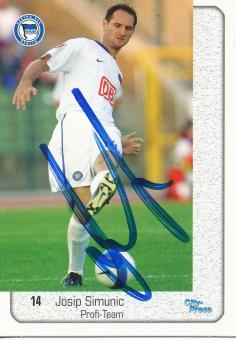 Josip Simunic  Hertha BSC Berlin  Panini Card original signiert 