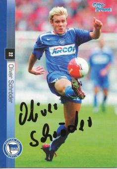 Oliver Schröder  Hertha BSC Berlin  Panini Card original signiert 