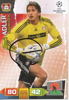 Rene Adler  Bayer 04 Leverkusen CL 2011/2012 Panini Adrenalyn Card orig. signiert 