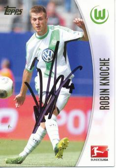 Robin Knoche  VFL Wolfsburg  Topps Card original signiert 