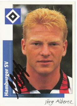 Jörg Albertz  Hamburger SV 1996 Panini Bundesliga Sticker original signiert 