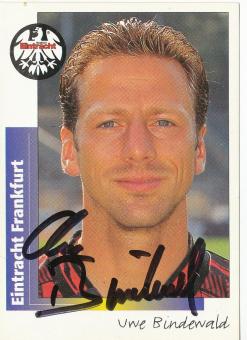 Uwe Bindewald  Eintracht Frankfurt  1996 Panini Bundesliga Sticker original signiert 