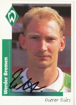 Dieter Eilts  SV Werder Bremen  1996 Panini Bundesliga Sticker original signiert 