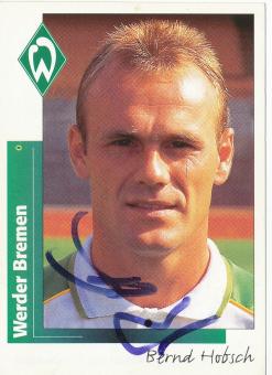 Bernd Hobsch  SV Werder Bremen  1996 Panini Bundesliga Sticker original signiert 