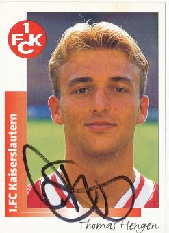 Thomas Hengen  FC Kaiserslautern  1996 Panini Bundesliga Sticker original signiert 