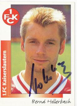 Bernd Hollerbach  FC Kaiserslautern  1996 Panini Bundesliga Sticker original signiert 