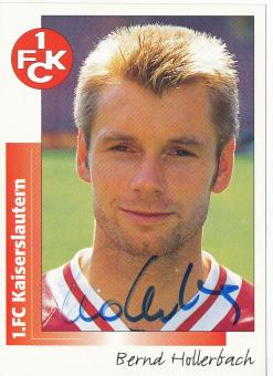 Bernd Hollerbach  FC Kaiserslautern  1996 Panini Bundesliga Sticker original signiert 