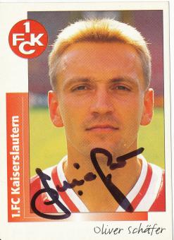 Oliver Schäfer  FC Kaiserslautern  1996 Panini Bundesliga Sticker original signiert 