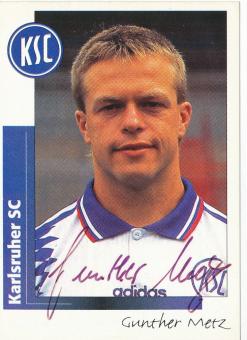 Gunther Merz  Karlsruher SC  1996 Panini Bundesliga Sticker original signiert 