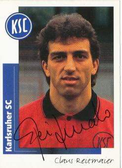 Claus Reitmaier  Karlsruher SC  1996 Panini Bundesliga Sticker original signiert 