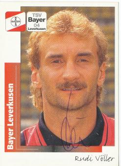 Rudi Völler Bayer 04 Leverkusen  1996 Panini Bundesliga Sticker original signiert 