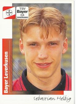 Sebastian Helbig  Bayer 04 Leverkusen  1996 Panini Bundesliga Sticker original signiert 
