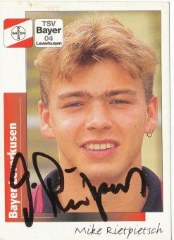Mike Rietpietsch  Bayer 04 Leverkusen  1996 Panini Bundesliga Sticker original signiert 
