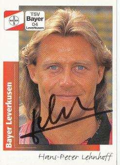 Hans Peter Lehnhoff  Bayer 04 Leverkusen  1996 Panini Bundesliga Sticker original signiert 