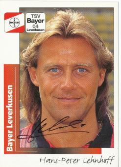 Hans Peter Lehnhoff  Bayer 04 Leverkusen  1996 Panini Bundesliga Sticker original signiert 