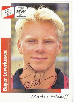 Markus Feldhoff  Bayer 04 Leverkusen  1996 Panini Bundesliga Sticker original signiert 