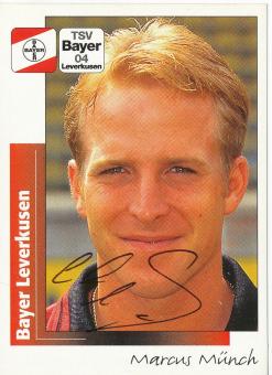 Marcus Münch  Bayer 04 Leverkusen  1996 Panini Bundesliga Sticker original signiert 