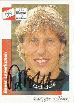 Rüdiger Vollborn  Bayer 04 Leverkusen  1996 Panini Bundesliga Sticker original signiert 