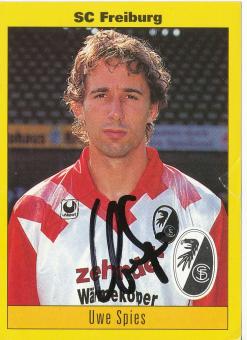 Uwe Spies  SC Freiburg  1994 Panini Bundesliga Sticker original signiert 