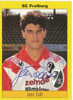 Jens Todt  SC Freiburg  1994 Panini Bundesliga Sticker original signiert 