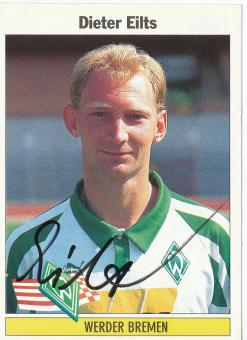 Dieter Eilts  SV Werder Bremen 1995 Panini Bundesliga Sticker original signiert 
