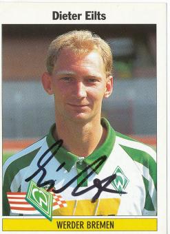 Dieter Eilts  SV Werder Bremen 1995 Panini Bundesliga Sticker original signiert 
