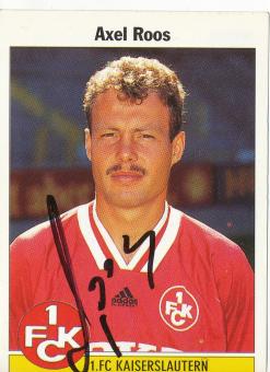 Axel Roos  FC Kaiserslautern 1995 Panini Bundesliga Sticker original signiert 
