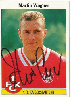 Martin Wagner  FC Kaiserslautern 1995 Panini Bundesliga Sticker original signiert 