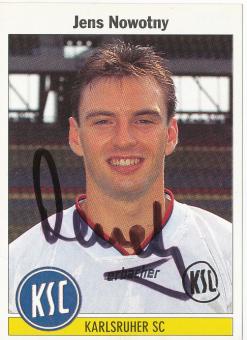 Jens Nowotny  Karlsruher SC  1995 Panini Bundesliga Sticker original signiert 