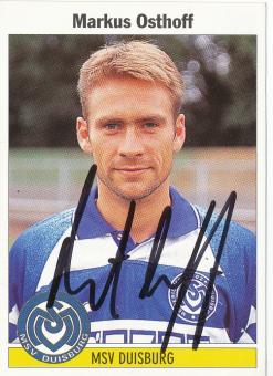 Markus Osthoff  MSV Duisburg  1995 Panini Bundesliga Sticker original signiert 