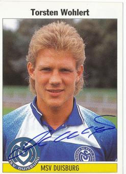 Torsten Wohlert  MSV Duisburg  1995 Panini Bundesliga Sticker original signiert 