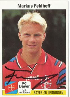 Markus Feldhoff  Bayer 05 Uerdingen  1995 Panini Bundesliga Sticker original signiert 