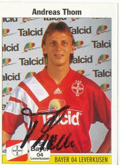 Andreas Thom  Bayer 04 Leverkusen  1995 Panini Bundesliga Sticker original signiert 