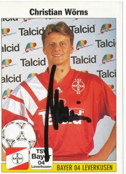 Christian Wörns  Bayer 04 Leverkusen  1995 Panini Bundesliga Sticker original signiert 