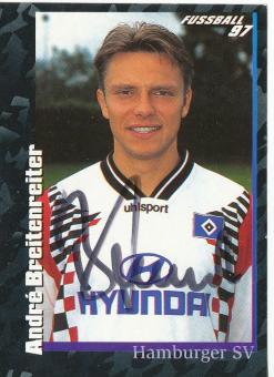 Andre Breitenreiter  Hamburger SV  1997 Panini Bundesliga Sticker original signiert 